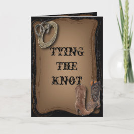 att gifta sig western cowboy stövlar bröllop tack kort