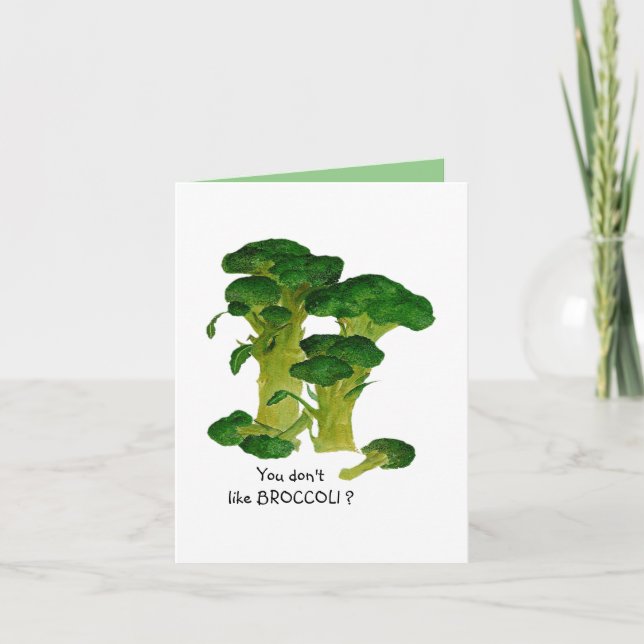 Att gilla eller INTE gilla Broccoli Kort (Framsida)