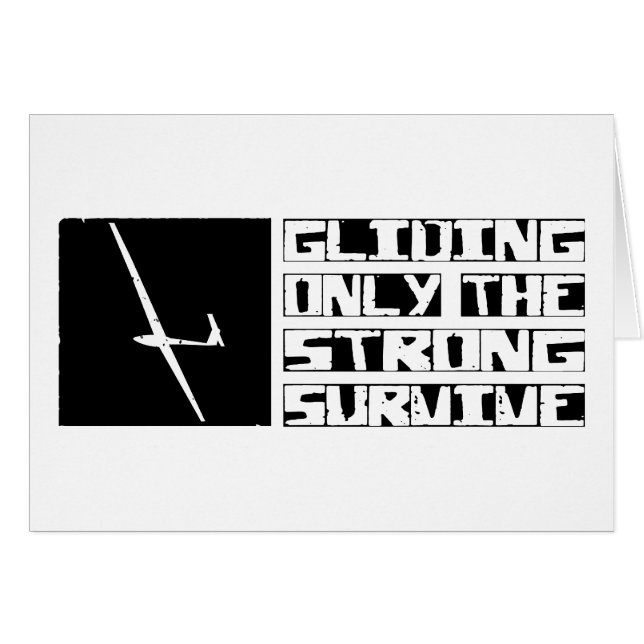 Att glida överlever hälsningskort (Framsidan Horizontal)