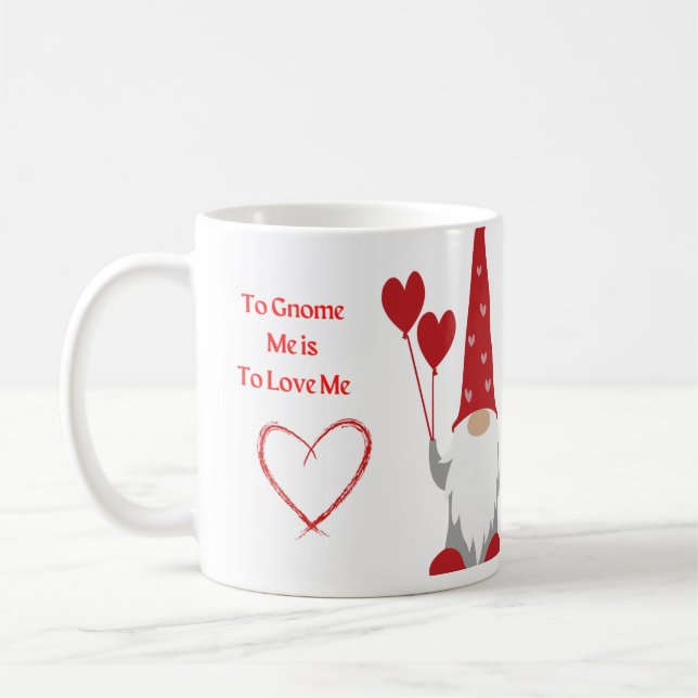 Att Gnome mig är till Kärlek med en Gnome på en Kaffemugg (Vänster)