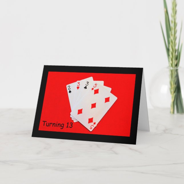 Att göra 13 är en stor affär! kort (Framsida)