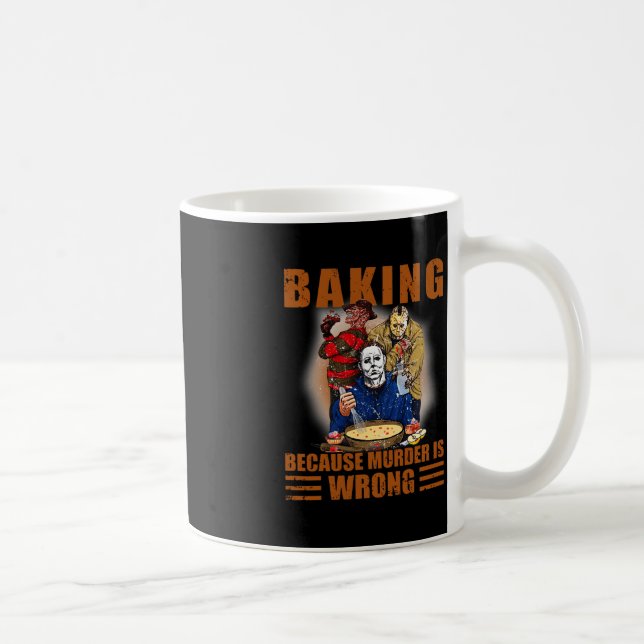 Att göra för att mord är fel Roligt Halloween Kaffemugg (Höger)