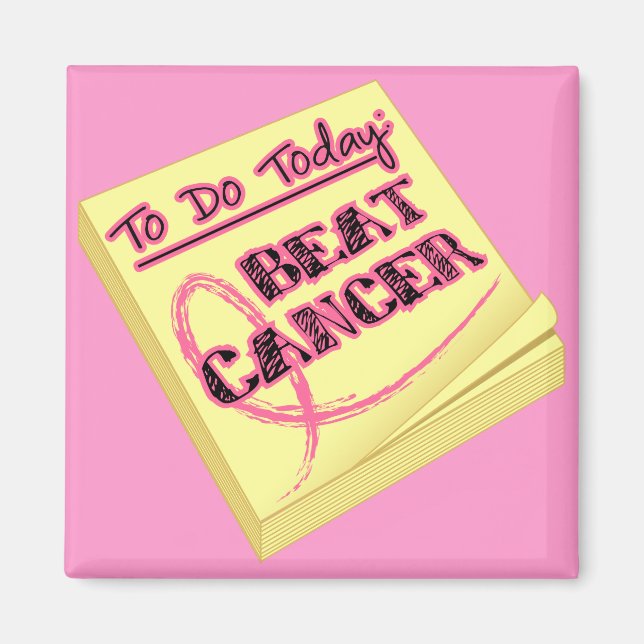 Att göra i dag - Beat bröstcancer Magnet (Framsidan)