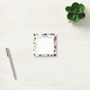 Att göra lista anteckningar - Lila Garden Post-it Block