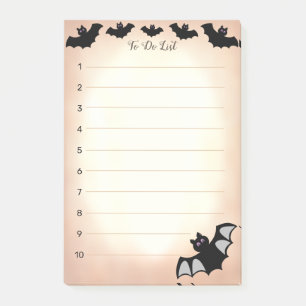 Att Göra Lista Halloween flygande fladdermöss på r Post-it Block