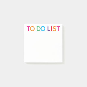 Att Göra Lista Ljus Flerfärgad 3 x 3 Post-it Block