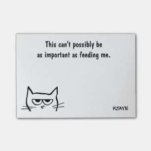 Att göra lista - Mata Arg Cat First - Funny Posti Post-it Block