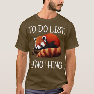 Att göra lista med röda panda 3 t shirt