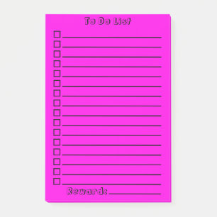 Att göra-lista Rosa/våld Post-it Block