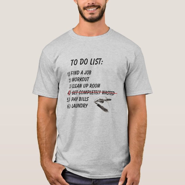Att göra lista T-tröja T-shirt (Framsida)