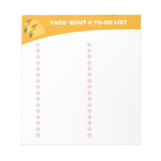 Att göra lista - Taco Älskare Gift - Taco Anteckningsblock