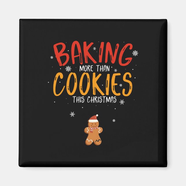 Att göra mer än kakor i julklapp Julafton Baker Magnet (Framsidan)