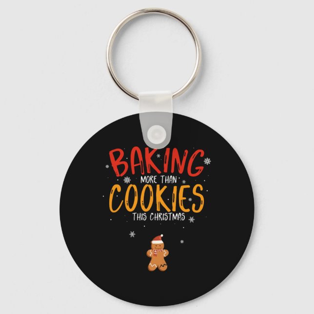 Att göra mer än kakor i julklapp Julafton Baker Nyckelring (Framsida)