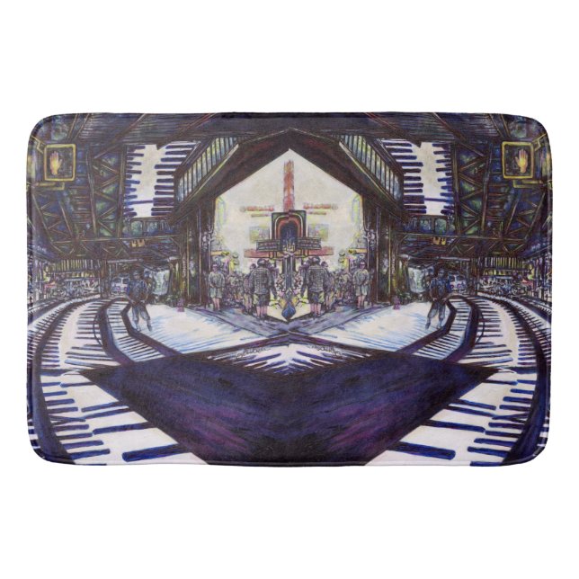 Att göra Piano-pianot mörkt Badrumsmatta (Framsidan)