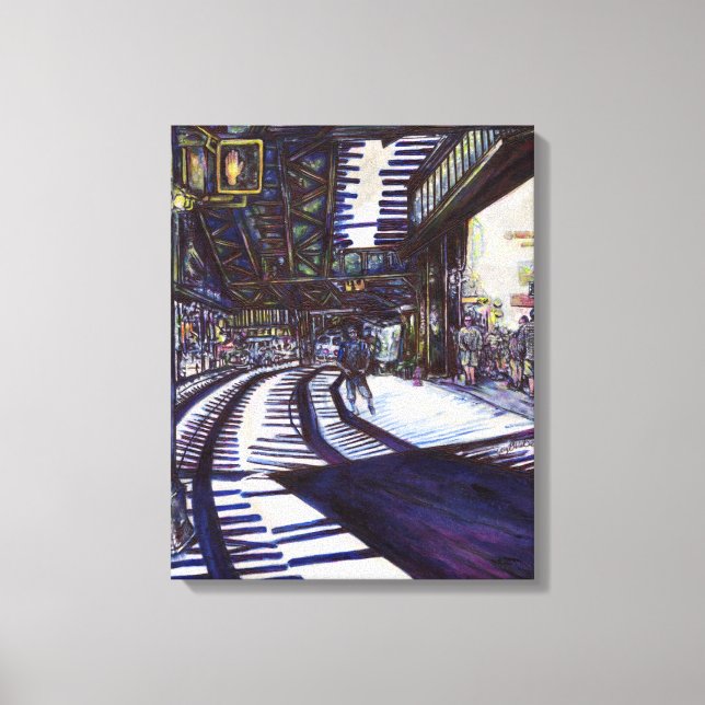 Att göra Piano-pianot mörkt Canvastryck (Framsida)