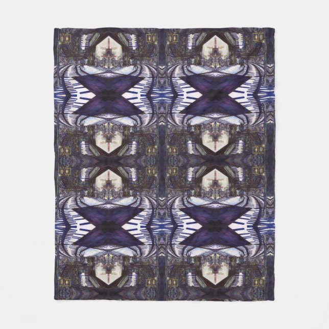 Att göra Piano-pianot mörkt Fleecefilt (Framsidan)