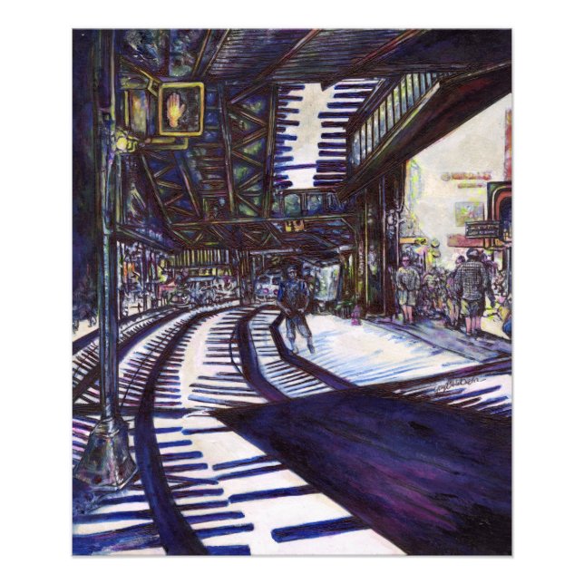 Att göra Piano-pianot mörkt Fototryck (Framsidan)