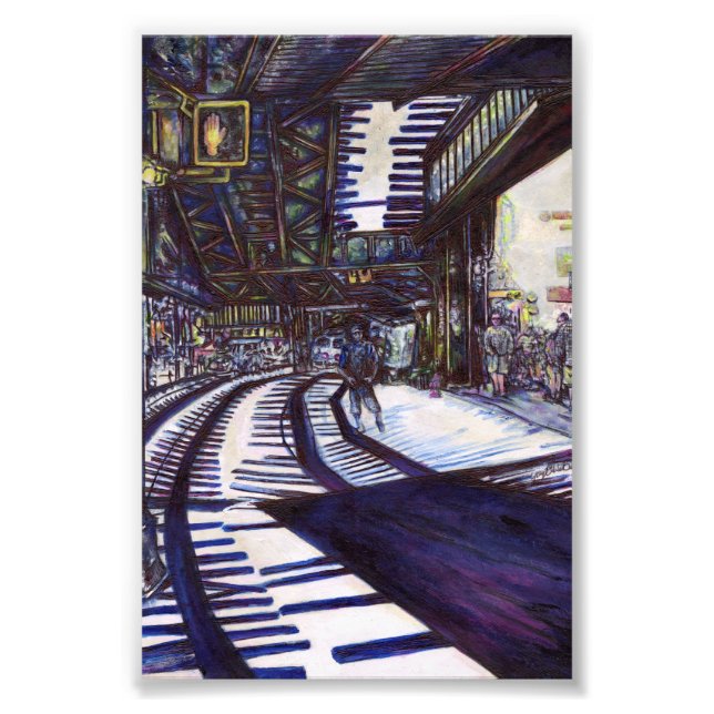 Att göra Piano-pianot mörkt Fototryck (Framsidan)