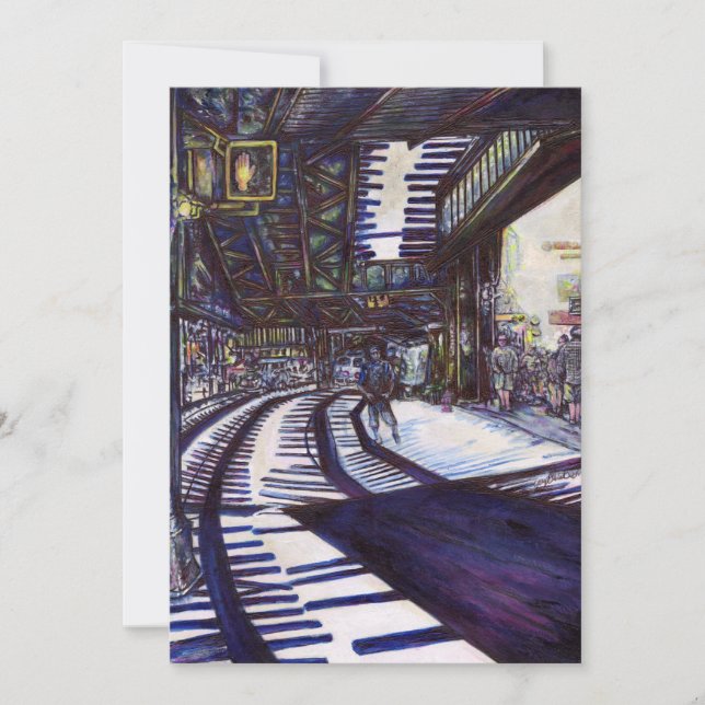 Att göra Piano-pianot mörkt Julkort (Framsida)