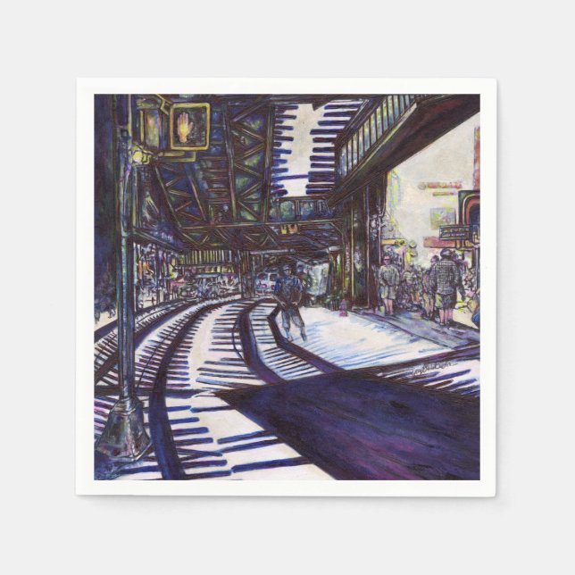 Att göra Piano-pianot mörkt Pappersservett (Framsidan)