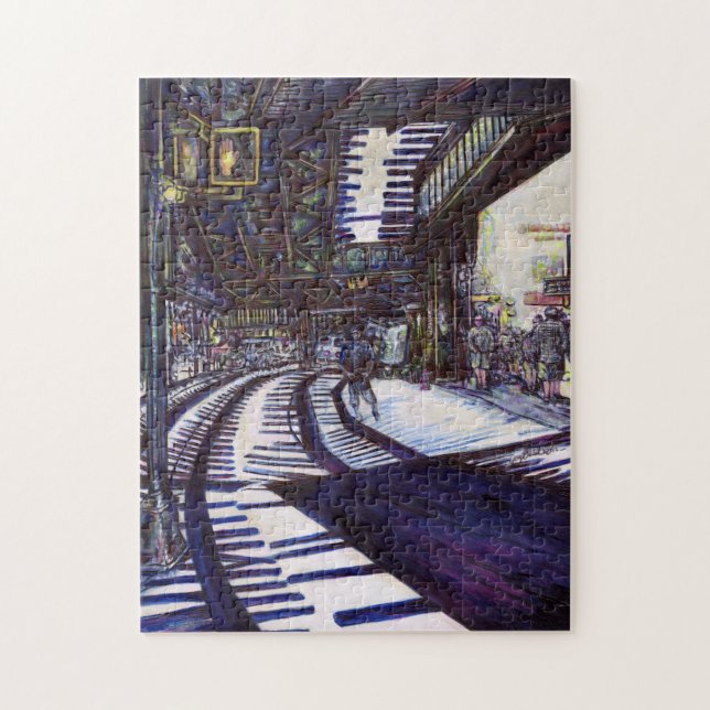 Att göra Piano-pianot mörkt Pussel (Vertikal)