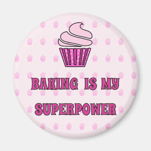 Att göra superkraftfulla muffinsar för rosa magnet
