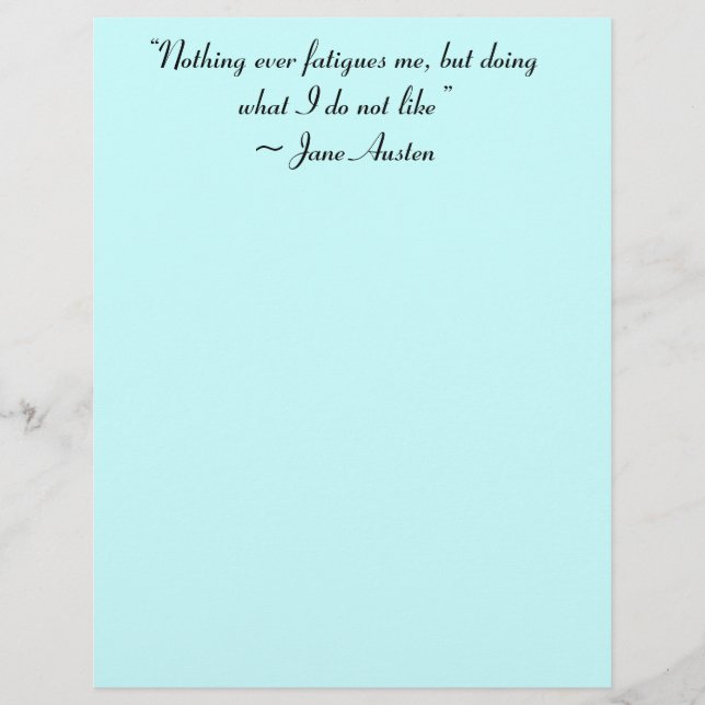Att göra vad jag inte tycker om Jane Austen-citat (Framsida)