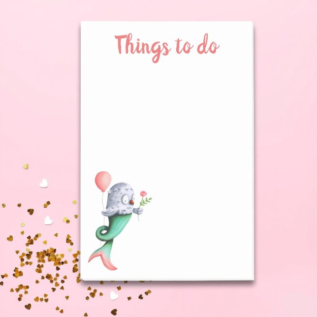 Att göra viskartad Uggla Sjöjungfru Post-it Block (Skapare uppladdad)