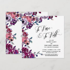 Att Ha & Att Hålla Utförlig Skrift Fet Blommor Inbjudningar