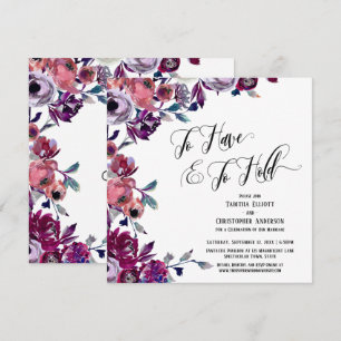 Att Ha & Att Hålla Utförlig Skrift Fet Blommor Inbjudningar