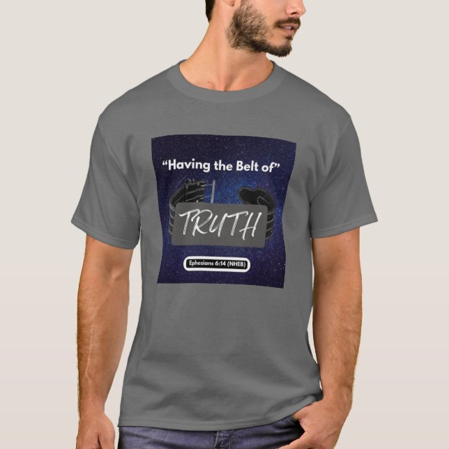Att ha Bälte i Truth - Kortärmad Med Grått T Shirt (Framsida)