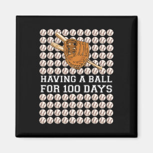 Att ha Boll i 100 dagar Baseball Kids Boy Smart Magnet