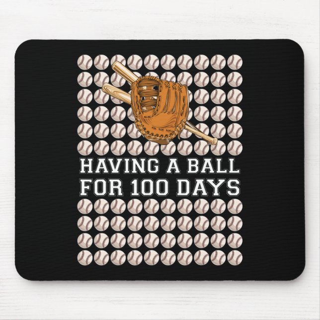 Att ha Boll i 100 dagar Baseball Kids Boy Smart Musmatta (Framsidan)