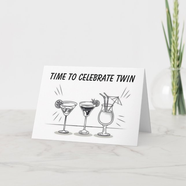 ATT HA DIG SOM "TVILLING" FÖDELSEDAGKORT KORT (Framsida)