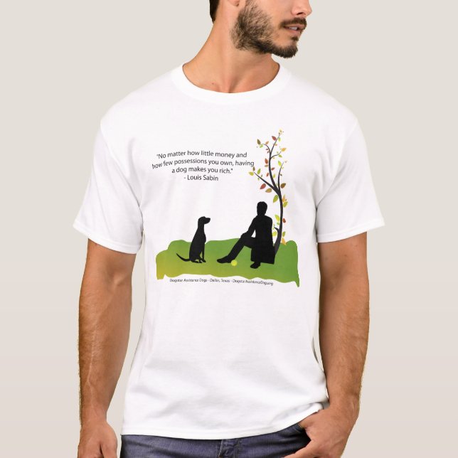 Att ha en hund gör dig rik tee (Framsida)