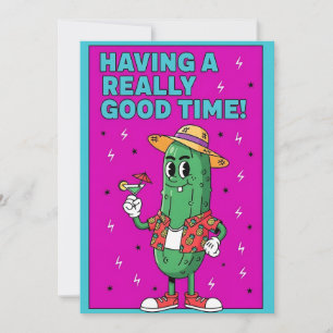Att ha en riktigt rolig rolig pickle semester somm tack kort