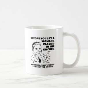 Att Ha Knivar I Kök Humoristisk Kopp