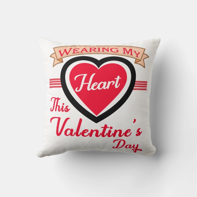 Att ha mitt hjärta på alla hjärtans dag - Cute-gåv Kudde (Baksida)