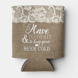 Att ha och behålla Mongram Burlap Bröllop