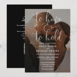 Att ha och behålla QR-kodfoto Bröllop Inbjudningar