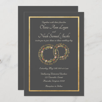 Att ha och hålla Grått för inbjudan till Blommigt