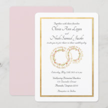 Att ha och vänta med inbjudan till Blommigt Bröllo