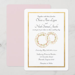 Att ha och vänta med inbjudan till Blommigt Bröllo