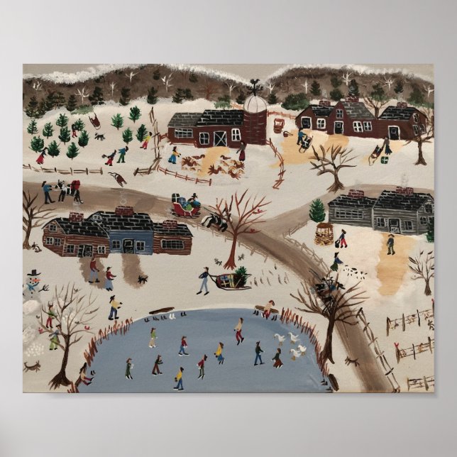Att ha Roligt på en Kall-vinterdag Poster (Framsidan)