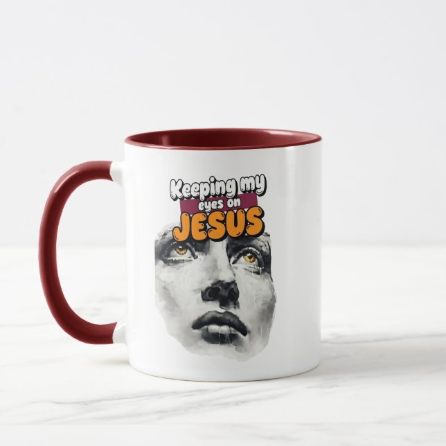 Att hålla mina ögon på JESUS - Kristet Mugg (Vänster)