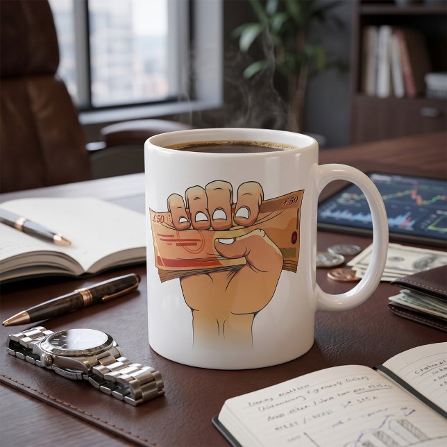 Att hålla pengar kaffemugg (Skapare uppladdad)