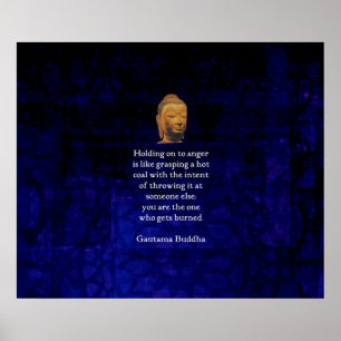 Att hålla sig på den ilska inspirerande buddha-o poster