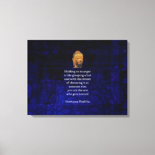 Att hålla sig på den ilska inspirerande buddha-off canvastryck