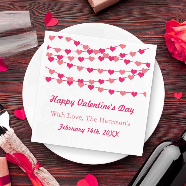 Att hänga stränger lyckliga valentin för pappersservett (Skapare uppladdad)