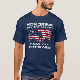 Att hedra alla som tjänat Tack veterandagen T Shirt